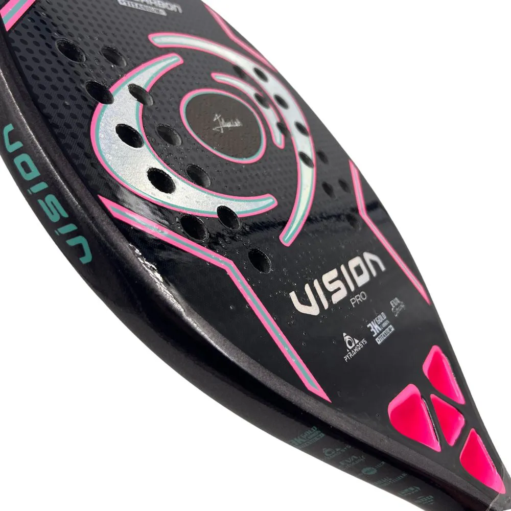 Raquete de Beach Tennis Vision Gold Carbon 3K Titanium 2025 - Image 4
